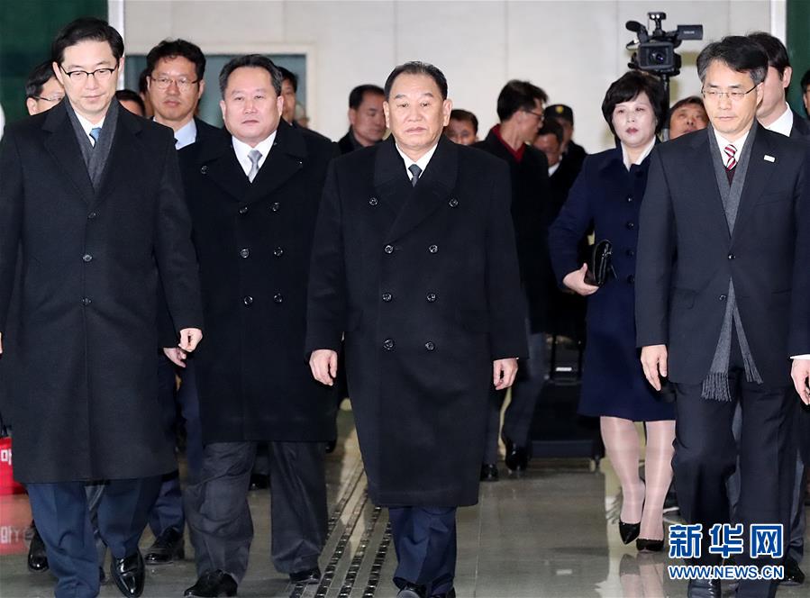 조선고위급대표단 평창동계올림픽 페막식 참석